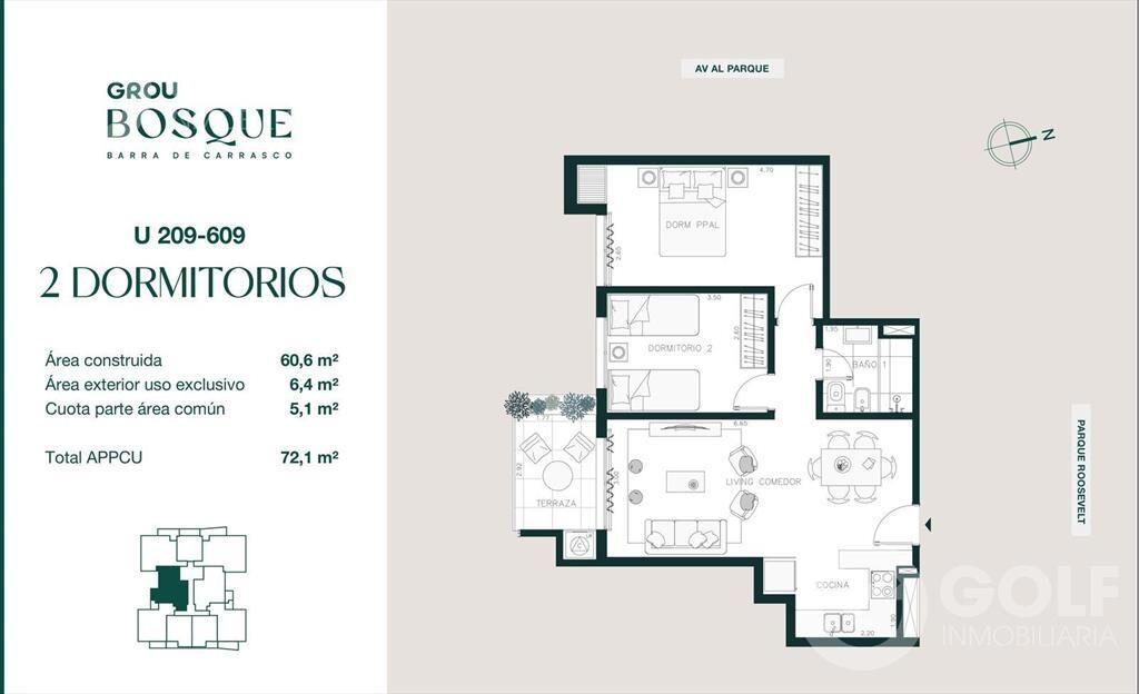 Venta de apartamento 2 Dormitorios en Barra de Carrasco
