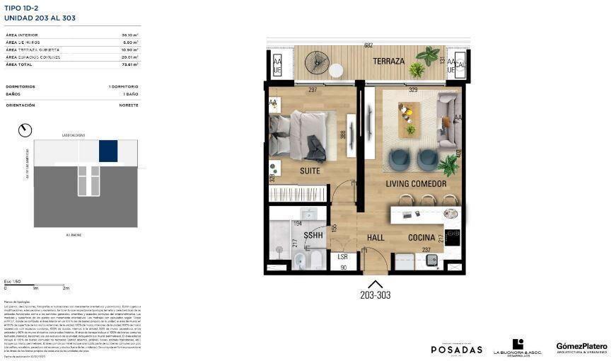 Apartamento de un dormitorio en venta en Carrasco - 203