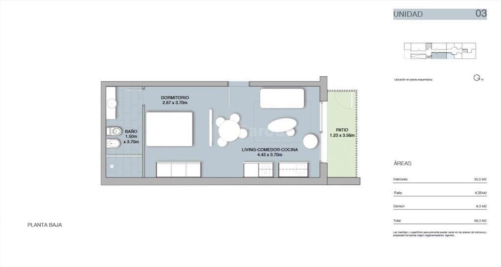 PARODI VENTA APARTAMENTO POCITOS  MONOAMBIENTES DUPLEX PENT
