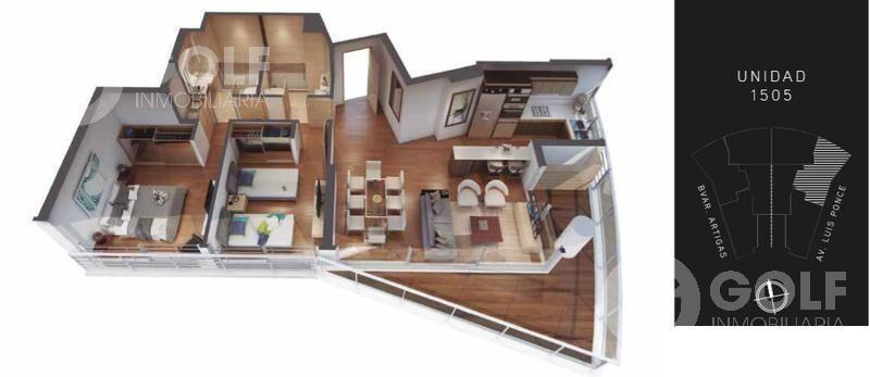 Vendo apartamento 2 dormitorios con amenities , Pocitos