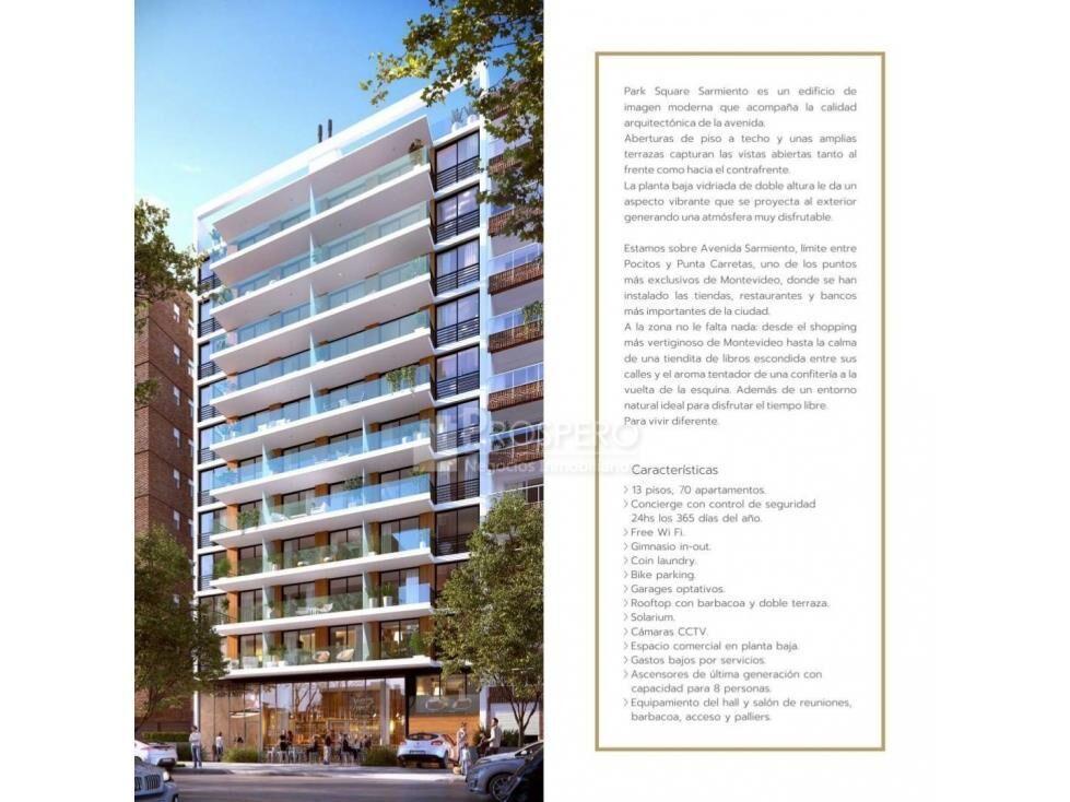 va398 venta Apto 1 Dormitorio Park Square Sarmiento Pocitos