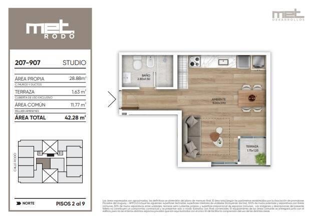 Venta de Apartamento Monoambiente en Cordón Sur. CON RENTA!