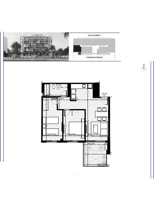 Apartamento  de dos dormitorios en venta en Tres Cruces - 2