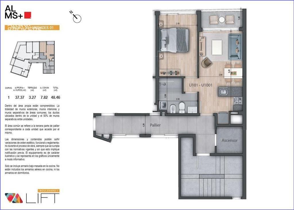 Apartamento de un dormitorio en venta en La Blanqueada - 10