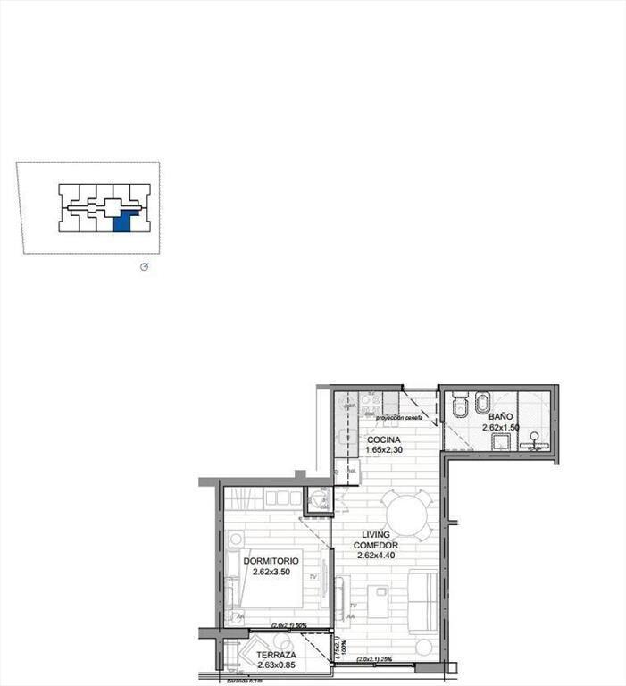 Apartamento  de un dormitorio en venta en La Blanqueada - 7