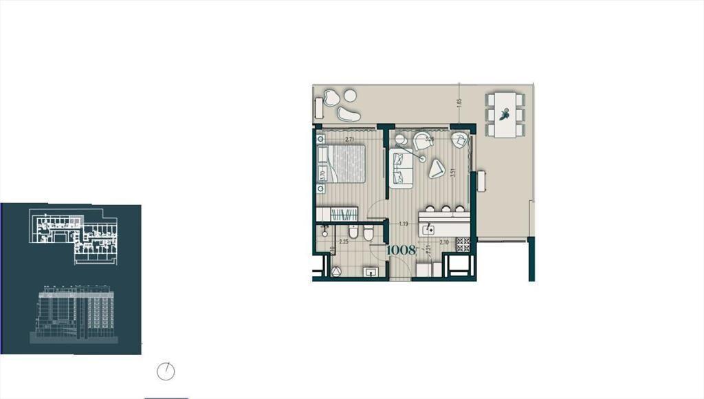 Venta apartamento penthouse de un dormitorio en Parque Rodó