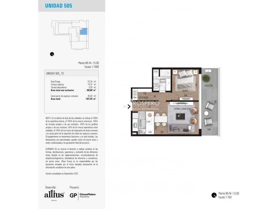 Va732 Venta Apto 1 Dorm Carrasco