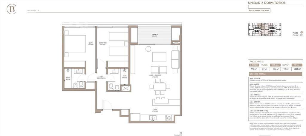 Venta de apartamento 2 Dormitorios con Terraza en Carrasco