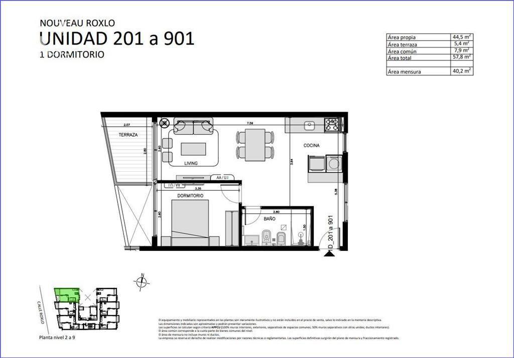 Apartamento de un dormitorio en venta en Cordón - 201