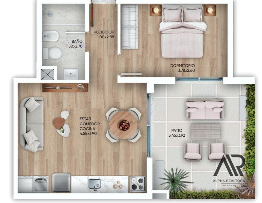 Apartamento en venta c/ cochera en Cordón