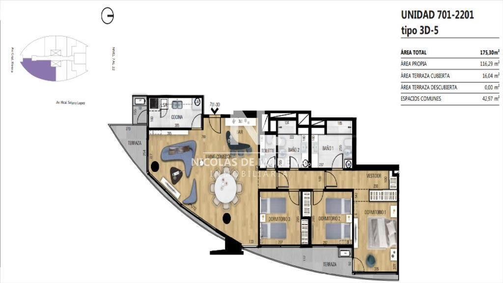 Venta Apartamento 3 dormitorios zona Buceo A