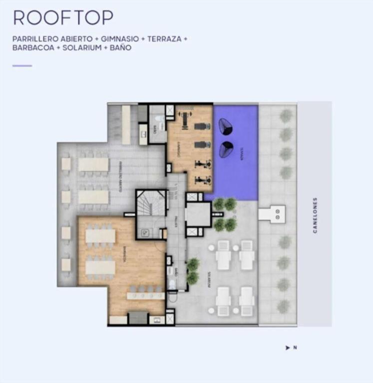 Se vende apartamento de un dormitorio y garage en Cordón Su