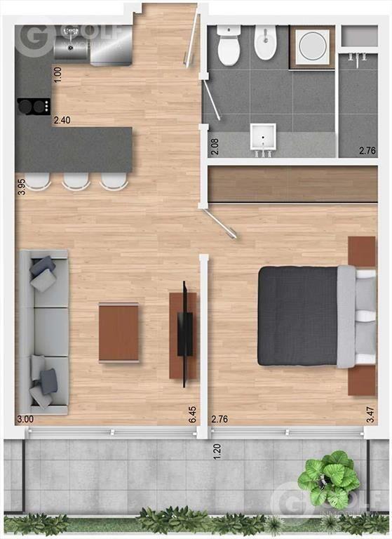 Apartamento en venta de 1 dormitorio en  Parque Batlle