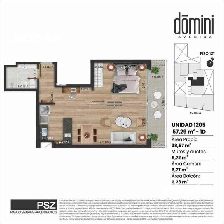 Venta apartamento 1 Dormitorio en La Blanqueada