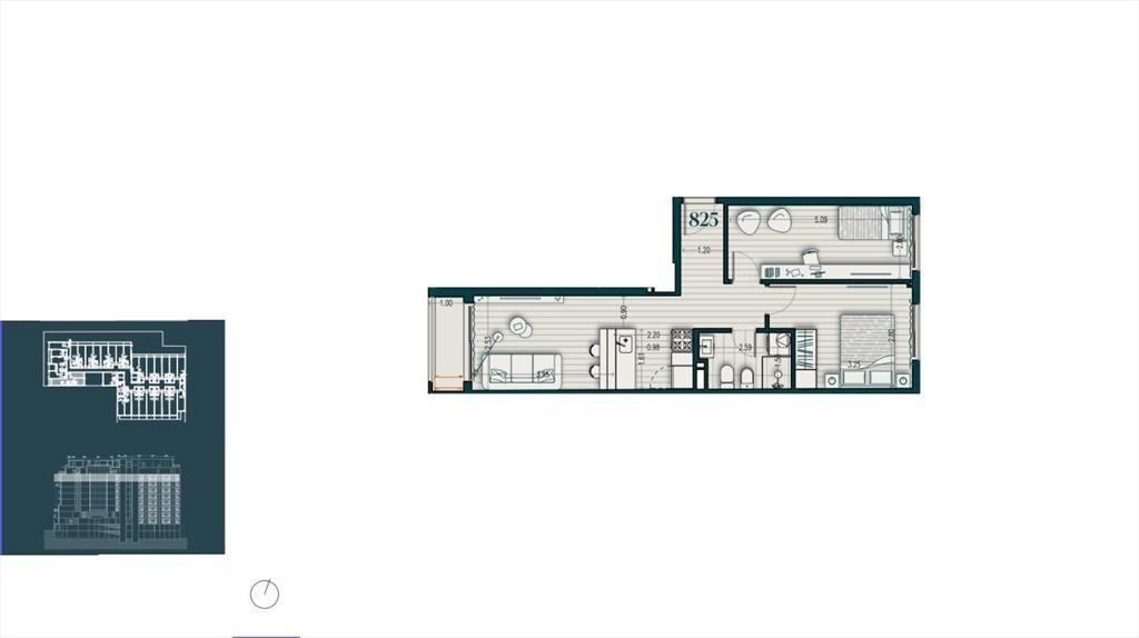 Venta apartamento de dos dormitorios en Parque Rodó - 825