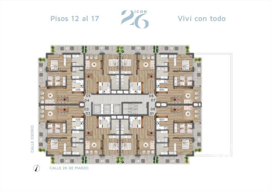 Venta apartamento 2 Dormitorios en Pocitos - Icon 26 dos te