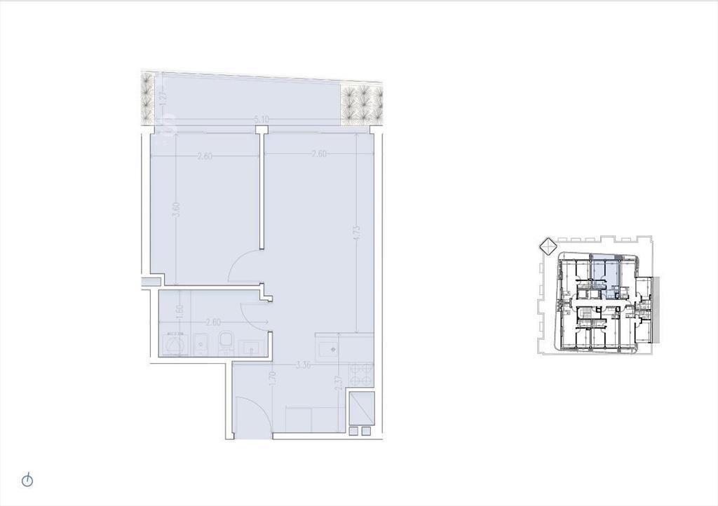 Apartamento de un dormitorio en venta en Palermo -701