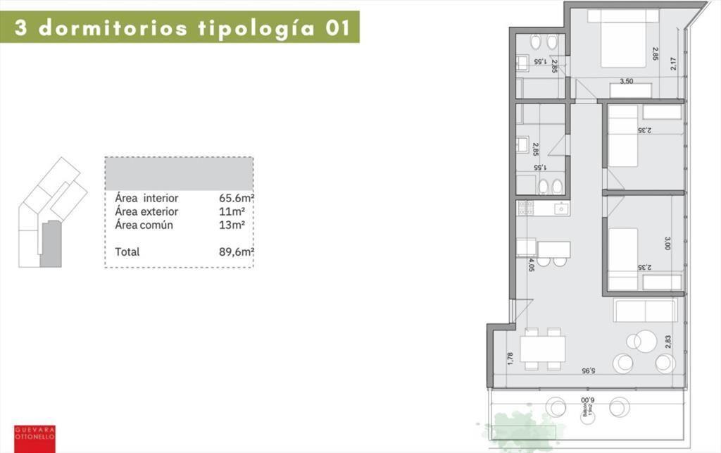 Apartamento en venta de 1 dormitorio, Punta Del