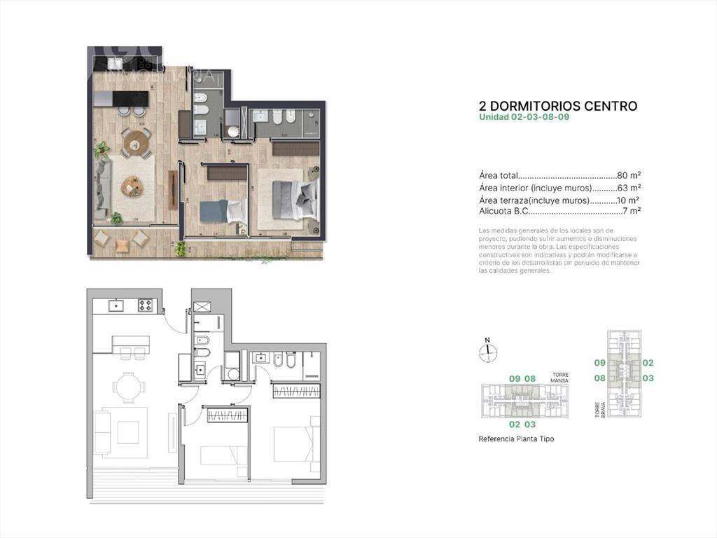 Venta de apartamento de 2 dormitorios en Punta del Este