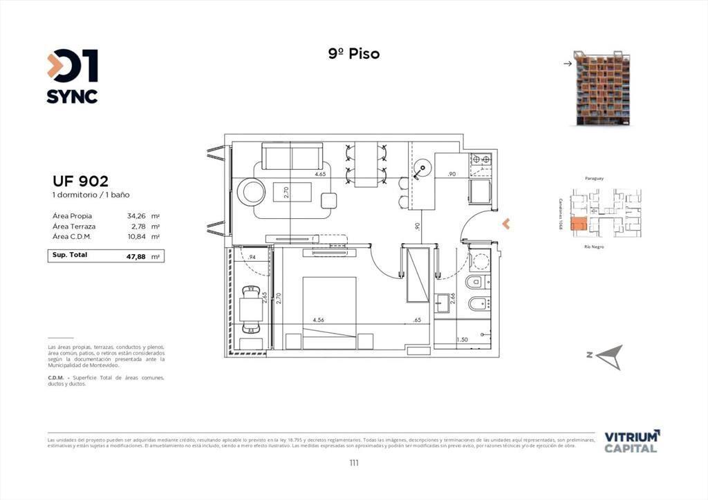 Venta de Apartamento en 01 SYNC Centro...
