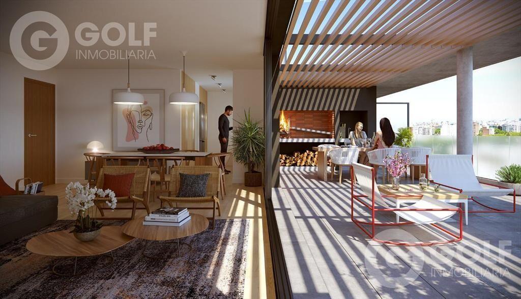 Venta de apartamento de 1 dormitorio con terraza en Pocitos