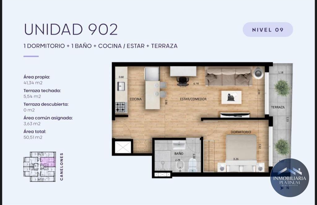 Apartamento en Venta 1 Dormitorio c/ Cochera c/ Renta e...