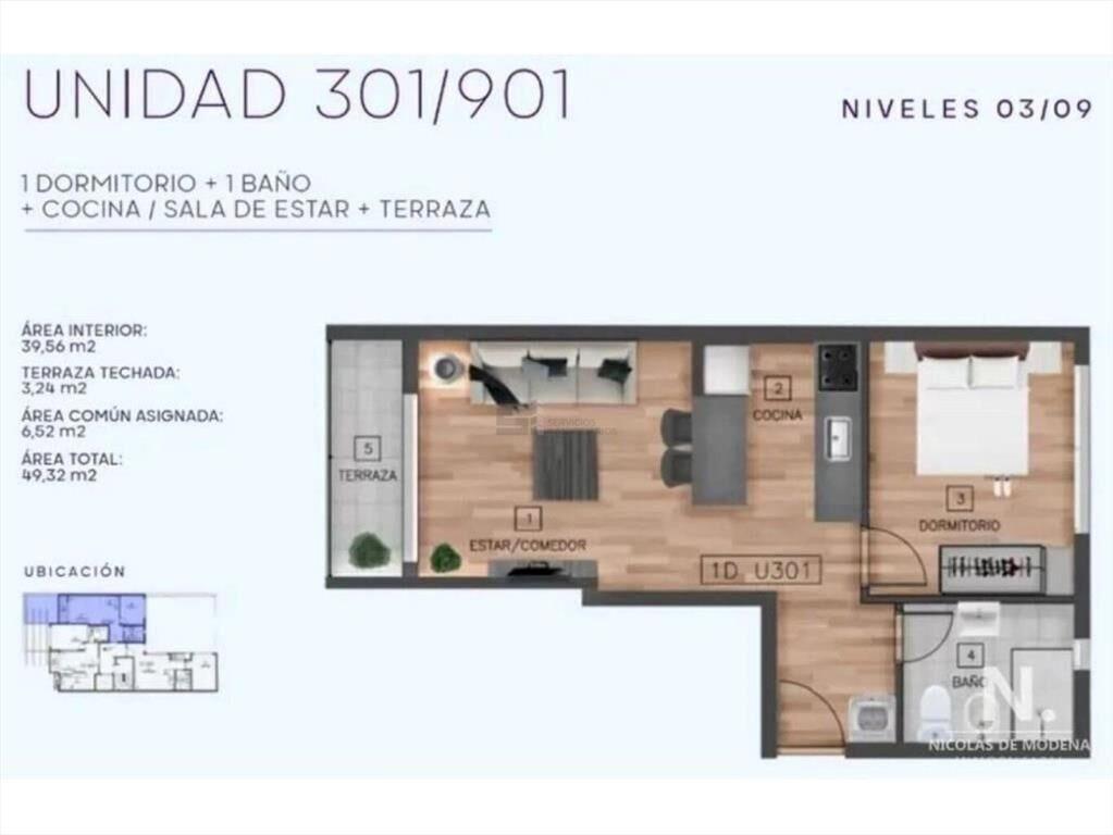 Venta de Apartamento en CORDÓN