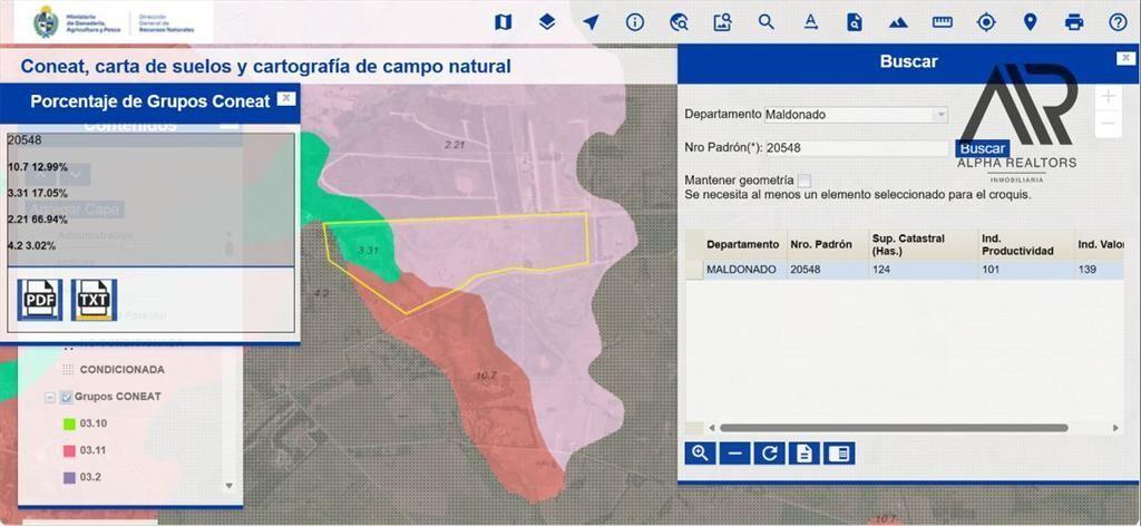 Campo en venta de 126ha ubicado en San Carlos
