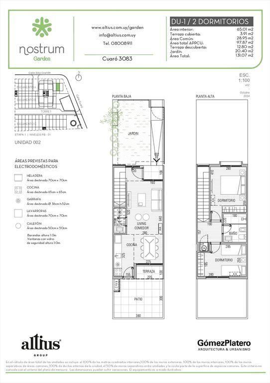 VENTA DUPLEX 2 DORMITORIOS NOSTRUM GARDEN