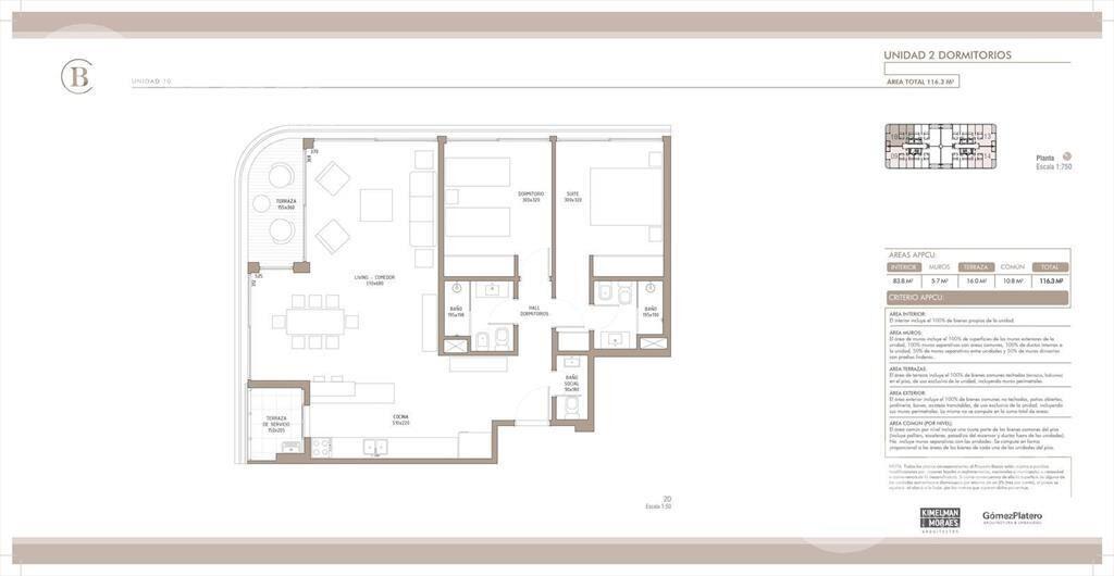Venta de apartamento de 2 dormitorios con terraza en Carras