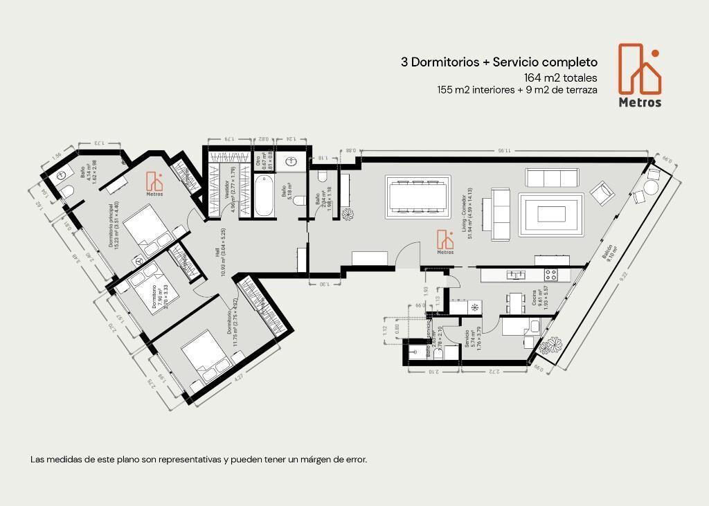Venta Apartamento Rambla Punta Carretas - 3 dorm + Serv