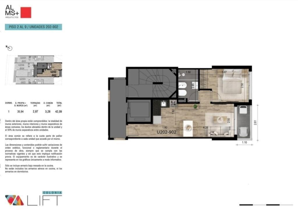 Se venden a estrenar 3 unidades 1 dormitorio, Calle Colonia
