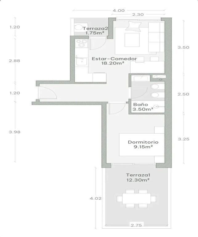 A ESTRENAR. 1 dormitorio, 2 terrazas, gym, lavadero