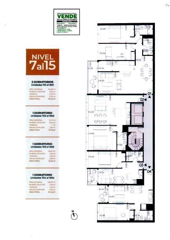 * POCITOS : 2 DORM. 2 BAÑOS AMENITIES GARAGE OPC.