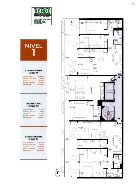 * POCITOS : 2 DORM. 2 BAÑOS AMENITIES GARAGE OPC.
