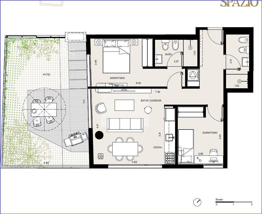 Apartamento de dos dormitorios en venta en Buceo - 102