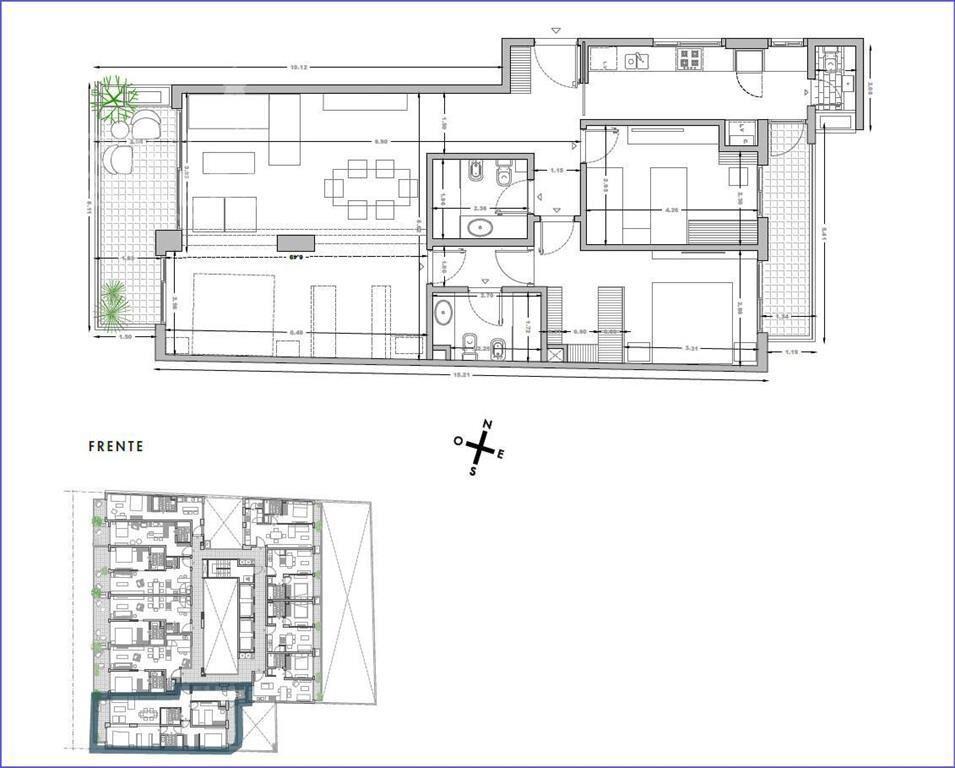 Apartamento de tres dormitorios en venta en Pocitos - 306