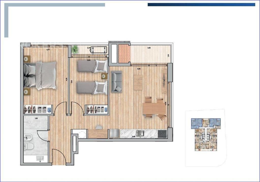 Apartamento de dos dormitorios en venta en Lagomar