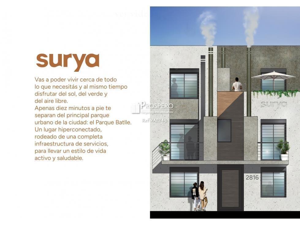 VA2245/p Venta Casas 1dorm Parque Batlle Patio Terraza