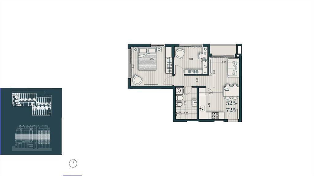 Venta apartamento de dos dormitorios en Parque Rodó - 723