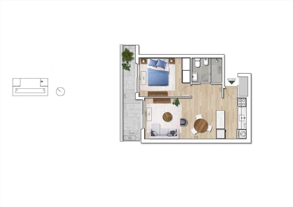 Venta apartamento un dormitorio en Capurro - 1910A