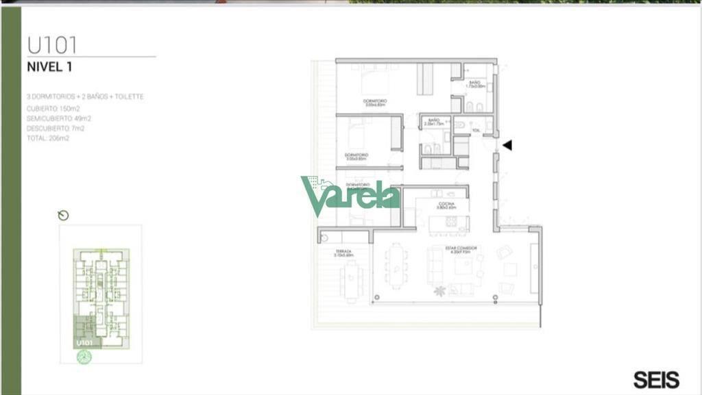 Venta apartamento,Carrasco,3 dormitorios, 3 con