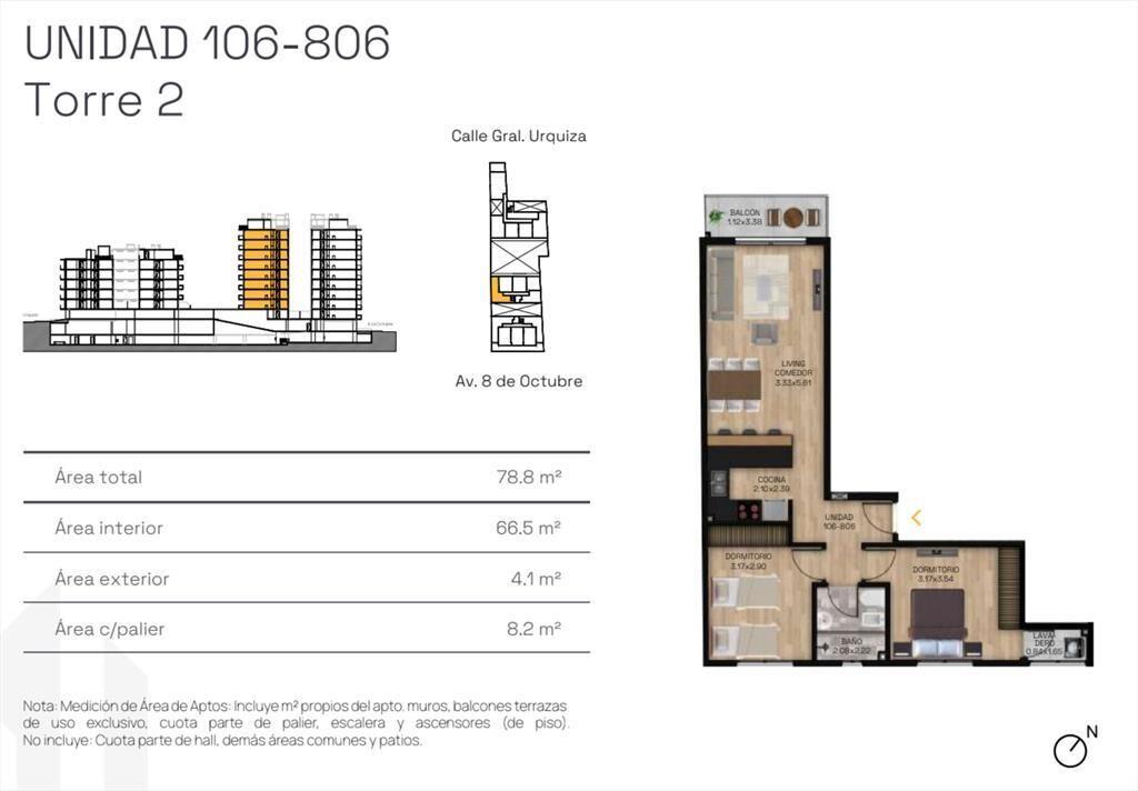 VENTA APARTAMENTO 2 DORM BALCÓN LA BLANQUEADA POZO
