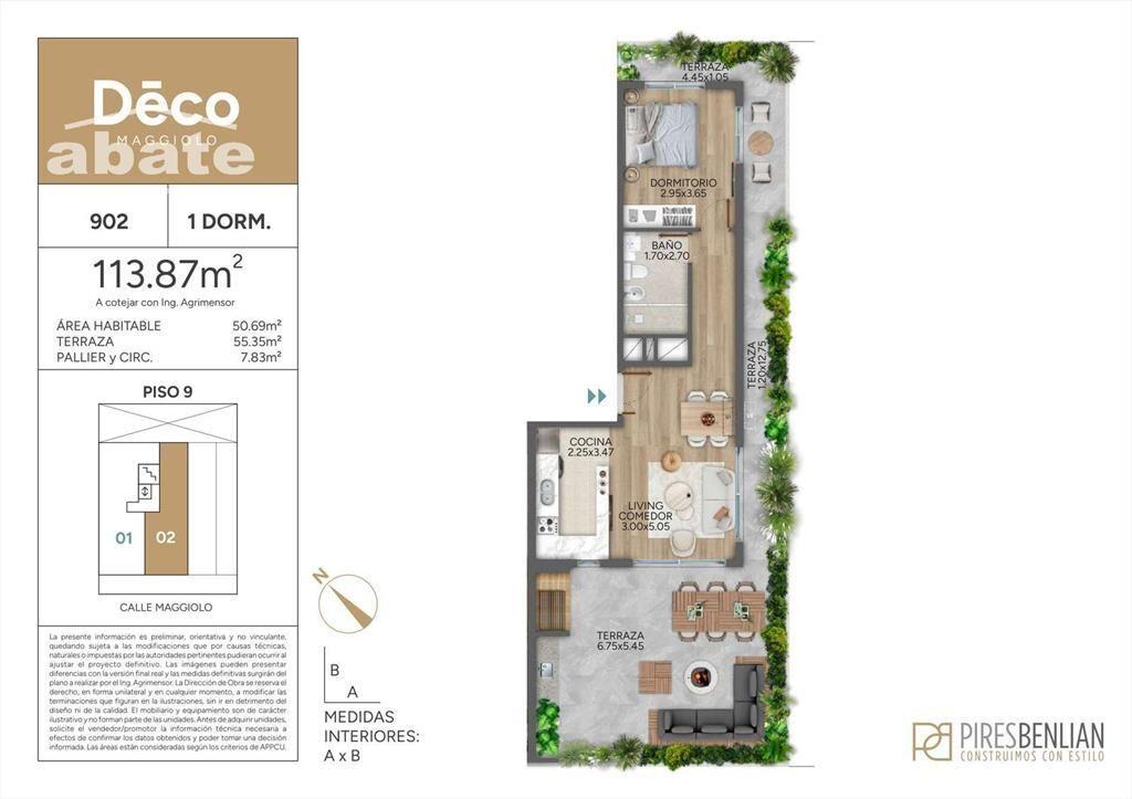 Venta Apartamento 1 dormitorio- Parque Rodó - Deco Maggiolo