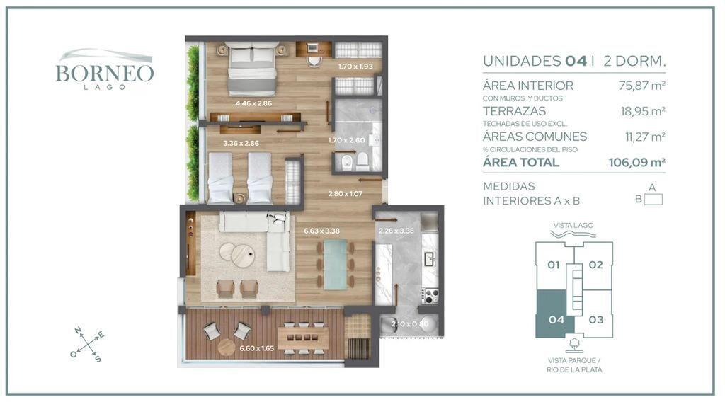 Venta de apartamento de dos dormitorios en Parque Carrasco,