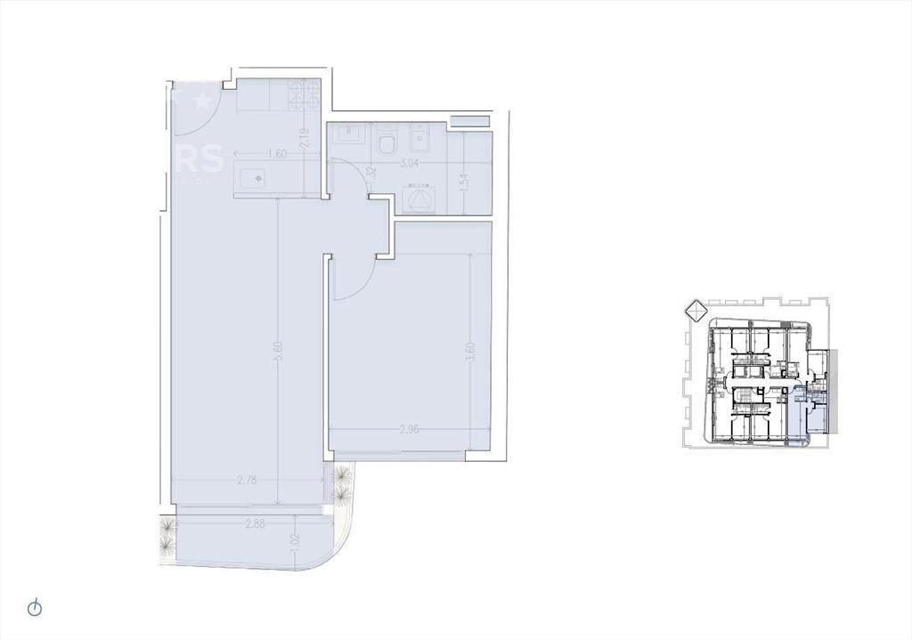 Apartamento de un dormitorio en venta en Palermo -704