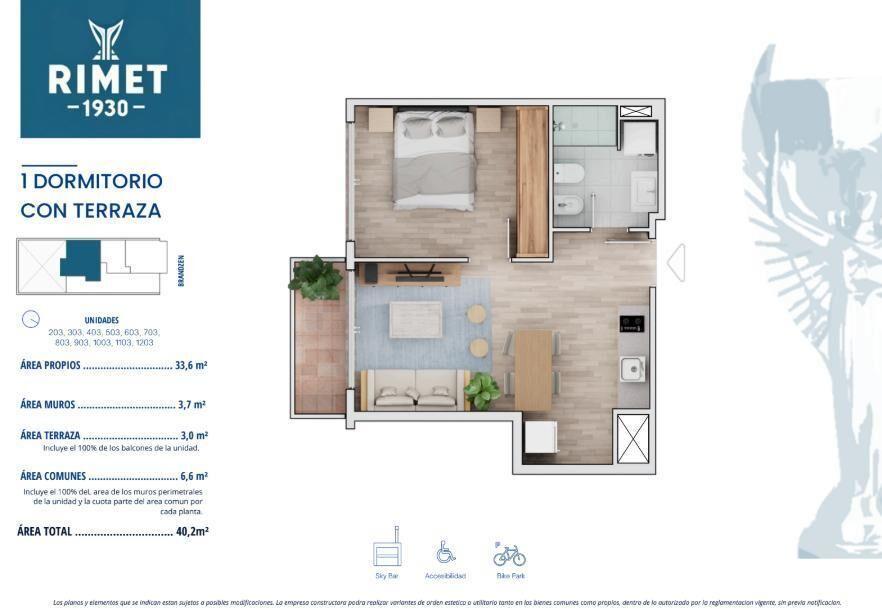 Venta Apartamento 1 Dormitorio en Cordón