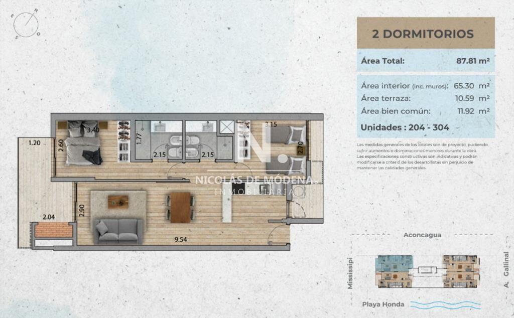 Venta Apartamento de 2 Dormitorios Proximo a Estrenar en Ma