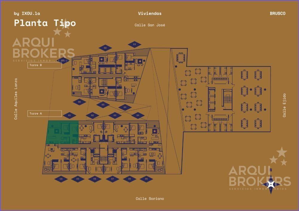 Apartamento de 2 dormitorios en venta en Centro - 901A