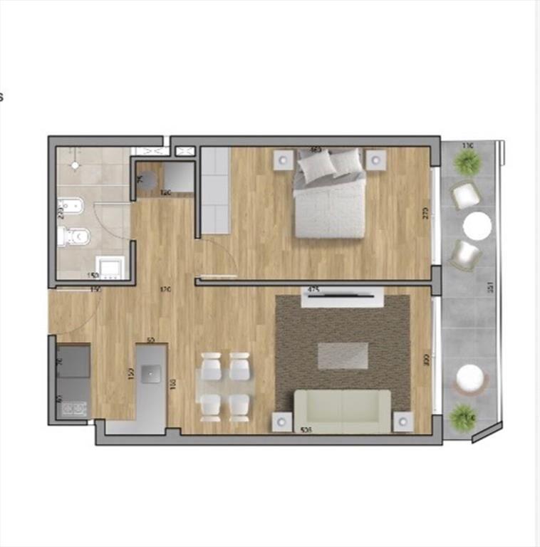 VENTA APARTAMENTO CORDÓN SUR 1 DORMITORIO